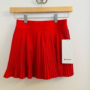 Lululemon Oxford Red High Rise Varsity Mini Tennis Skirt - Size 2